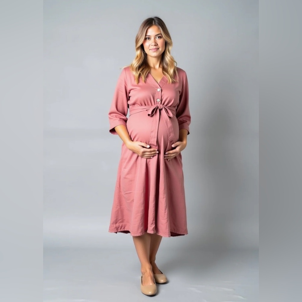 Linen Maternity Dress